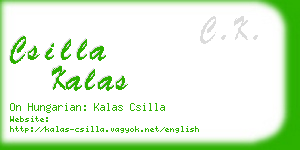 csilla kalas business card